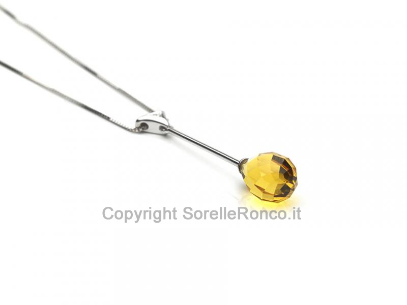 COLLANA PUNTO LUCE E QUARZO CITRINO